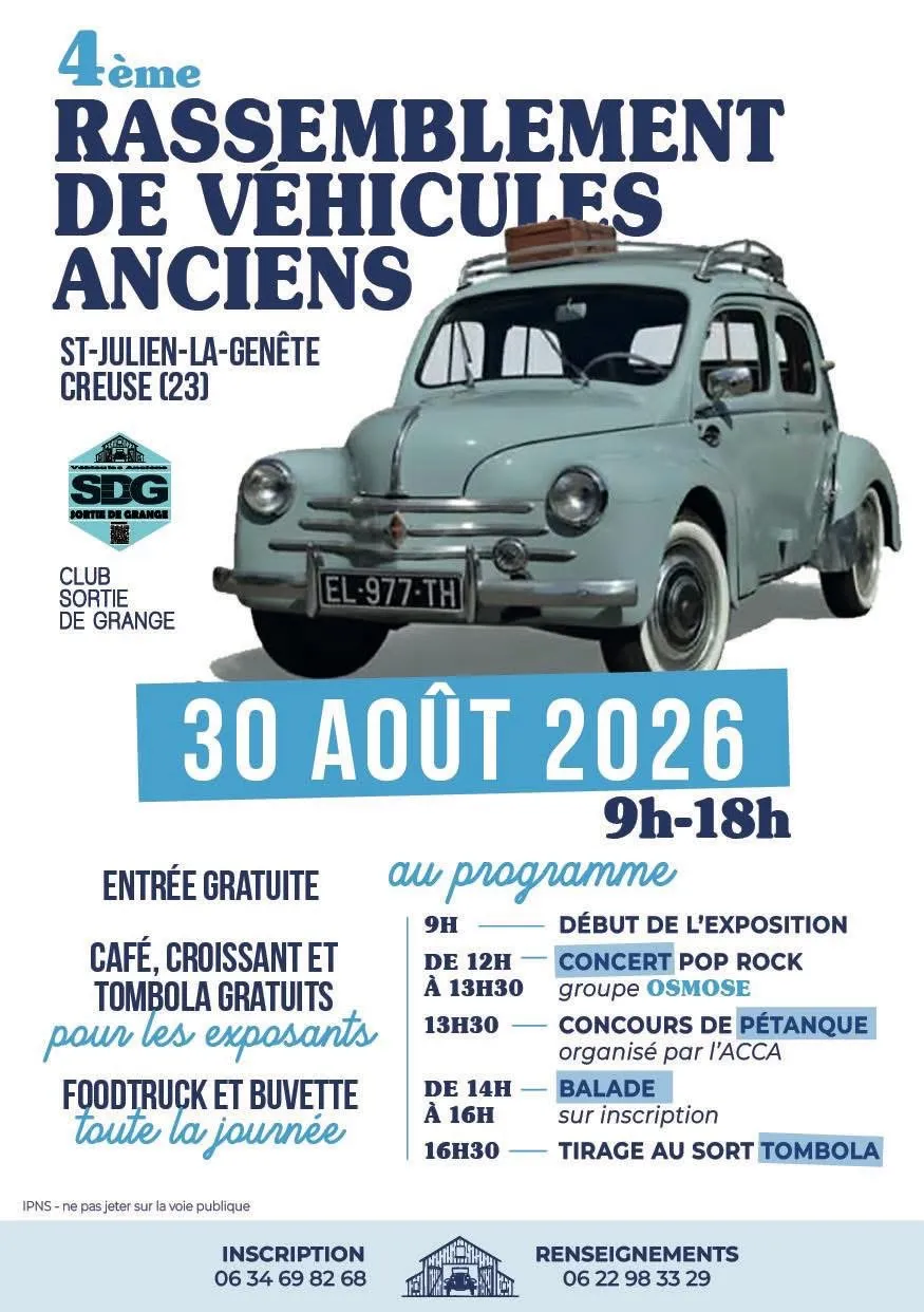 Voitures anciennes ST JULIEN LA GENETE