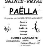 Repas paëlla SAINTE-FEYRE