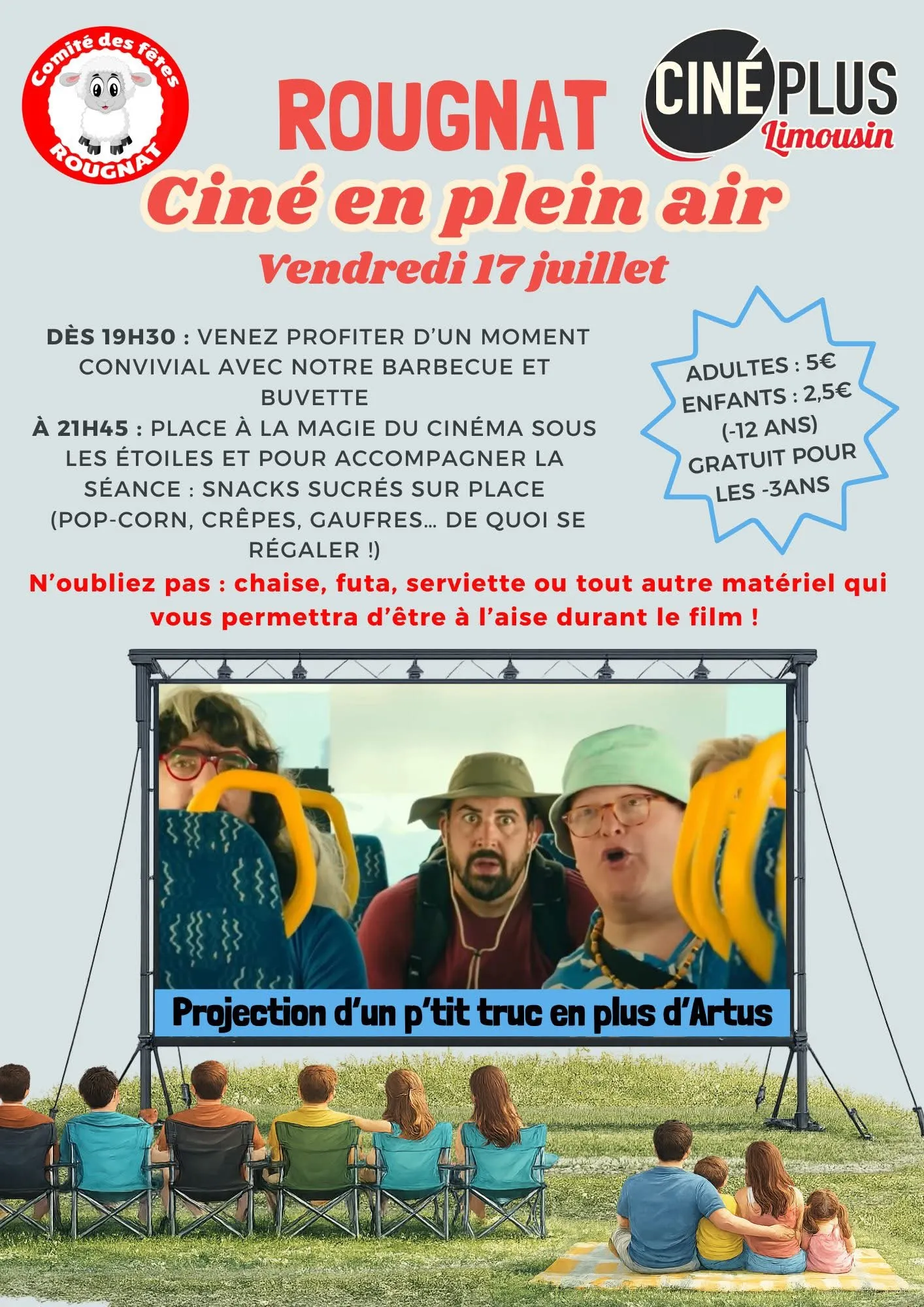 Cinéma en plein air ROUGNAT