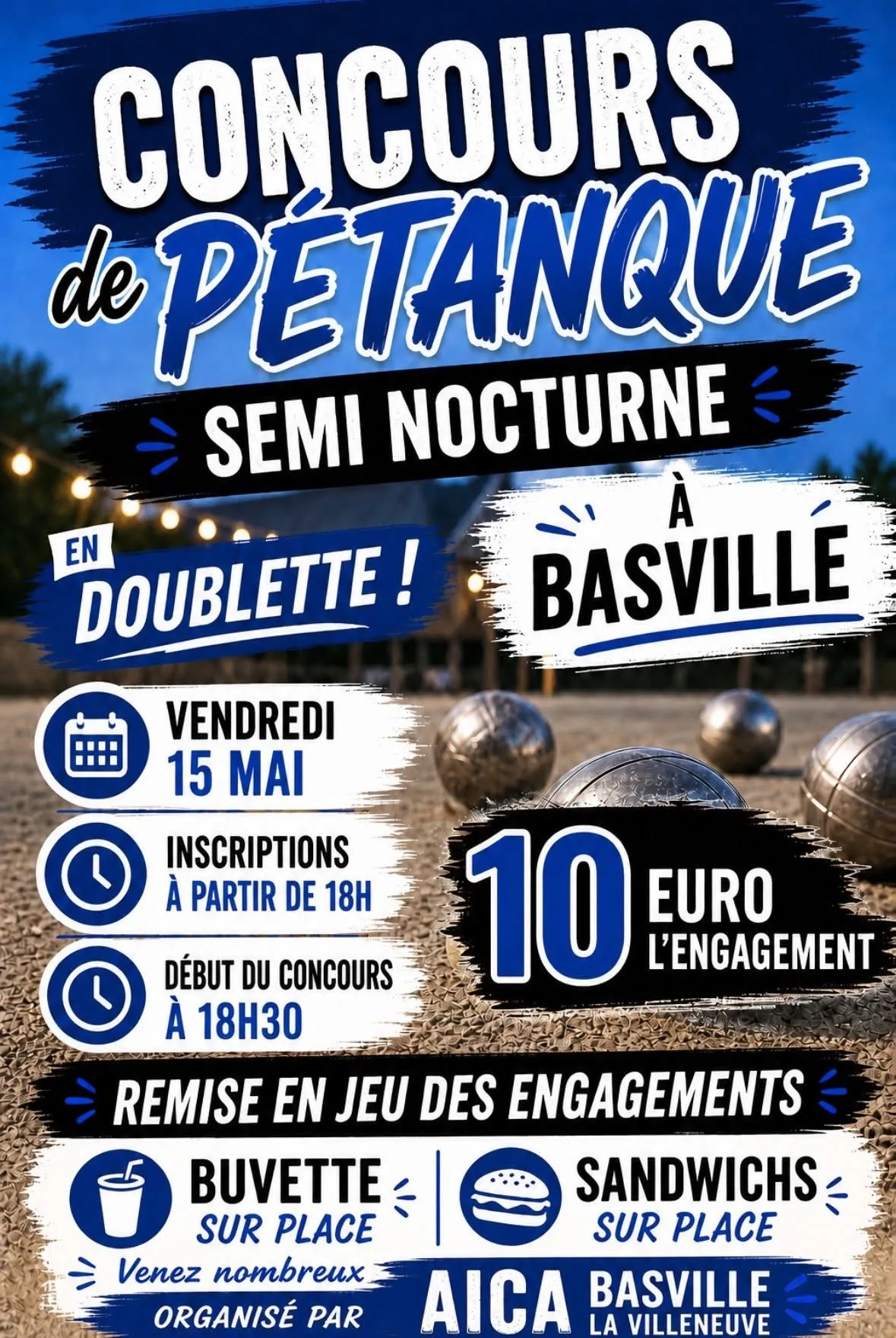 Concours de pétanque BASVILLE