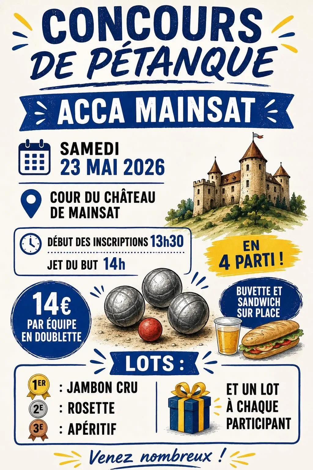 Concours de pétanque MAINSAT