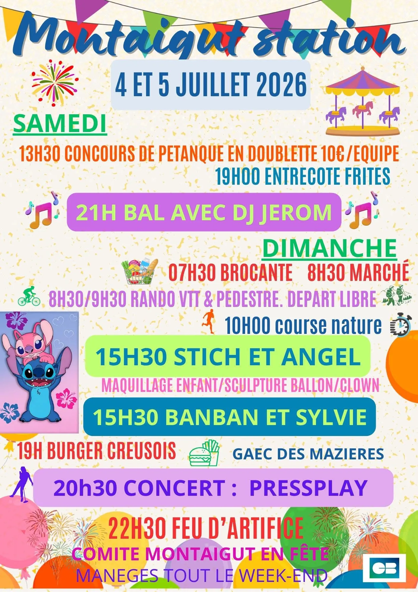 Fête locale MONTAIGUT-STATION