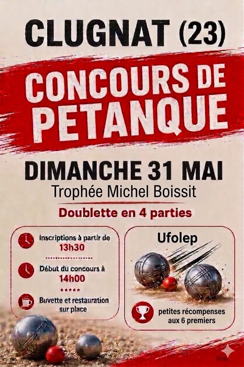 Concours de pétanque CLUGNAT