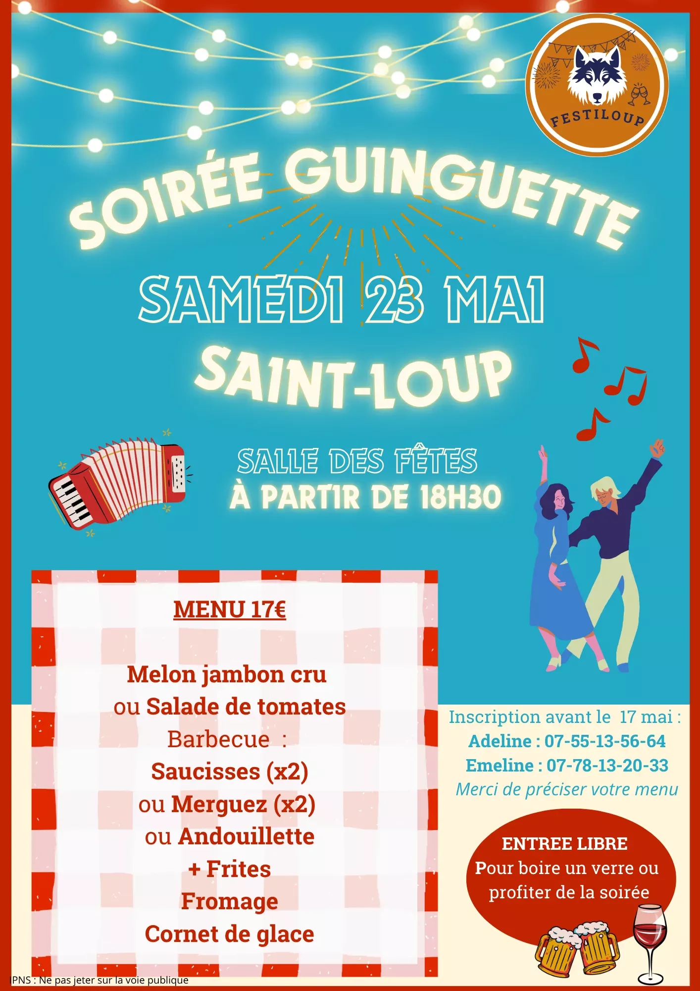 Soiree Guinguette SAINT LOUP