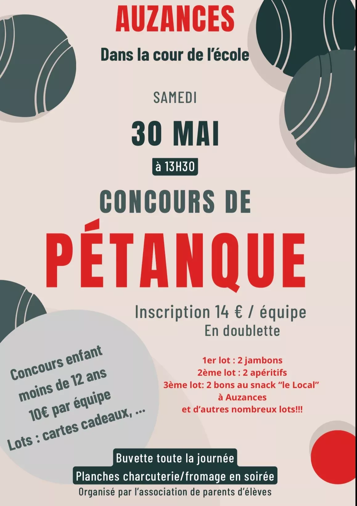 Concours De Petanque AUZANCES