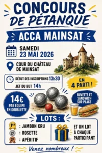 Concours de pétanque MAINSAT