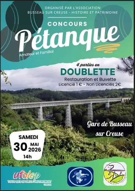 Concours de pétanque Busseau AHUN