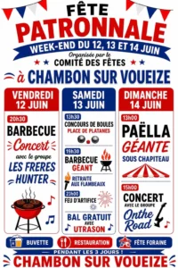 Fête patronale CHAMBON SUR VOUEIZE