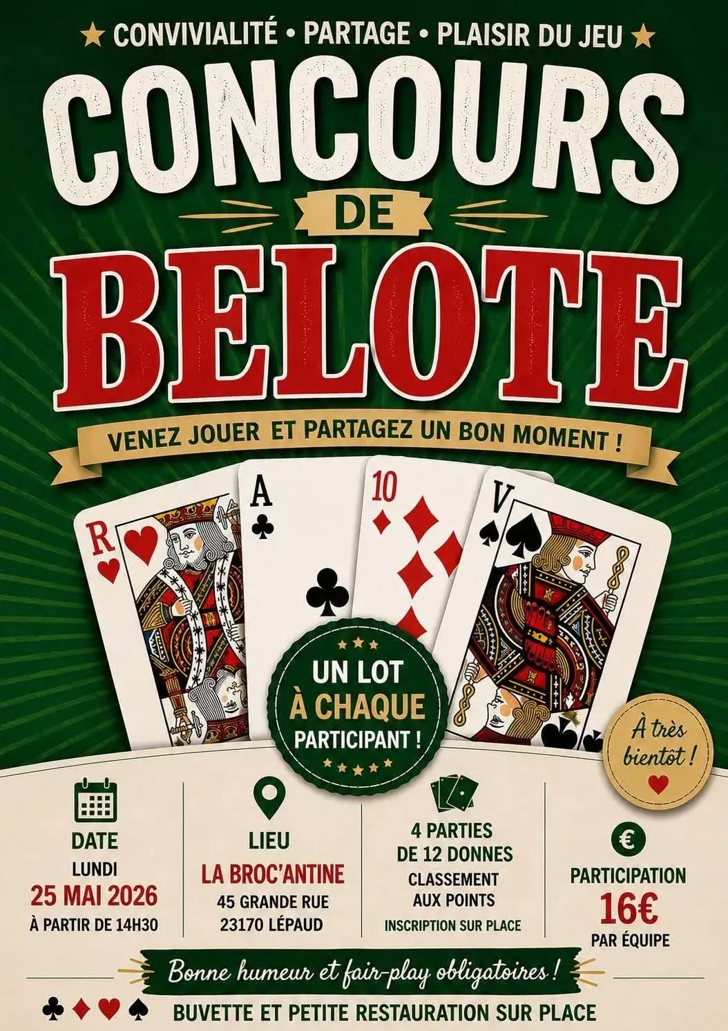Concours de belote LEPAUD