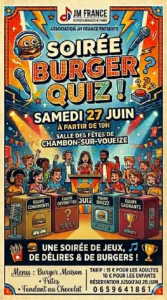 Soirée burger quiz CHAMBON SUR VOUEIZE