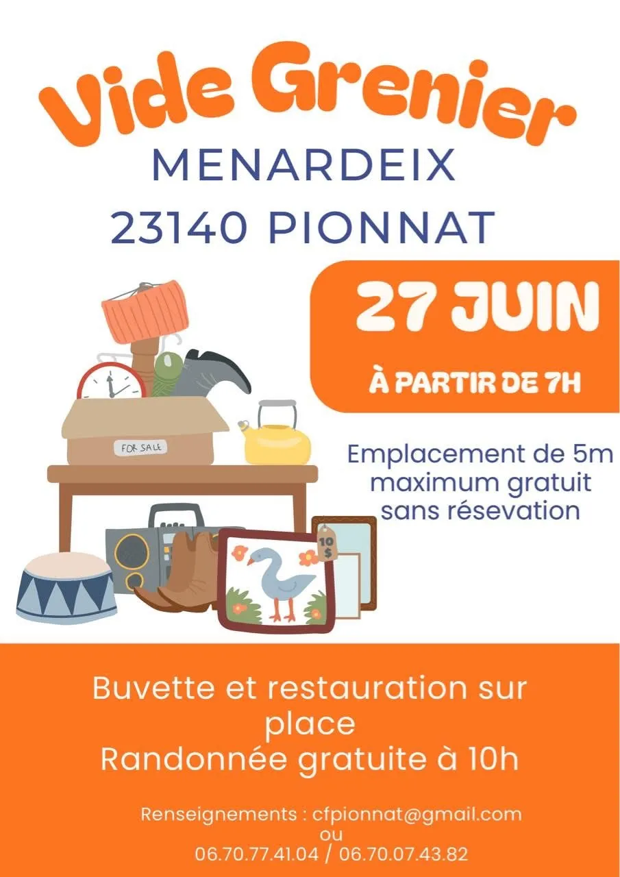 Vide-greniers Menardeix PIONNAT