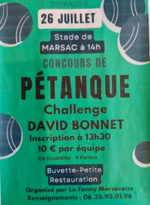 Concours de pétanque MARSAC