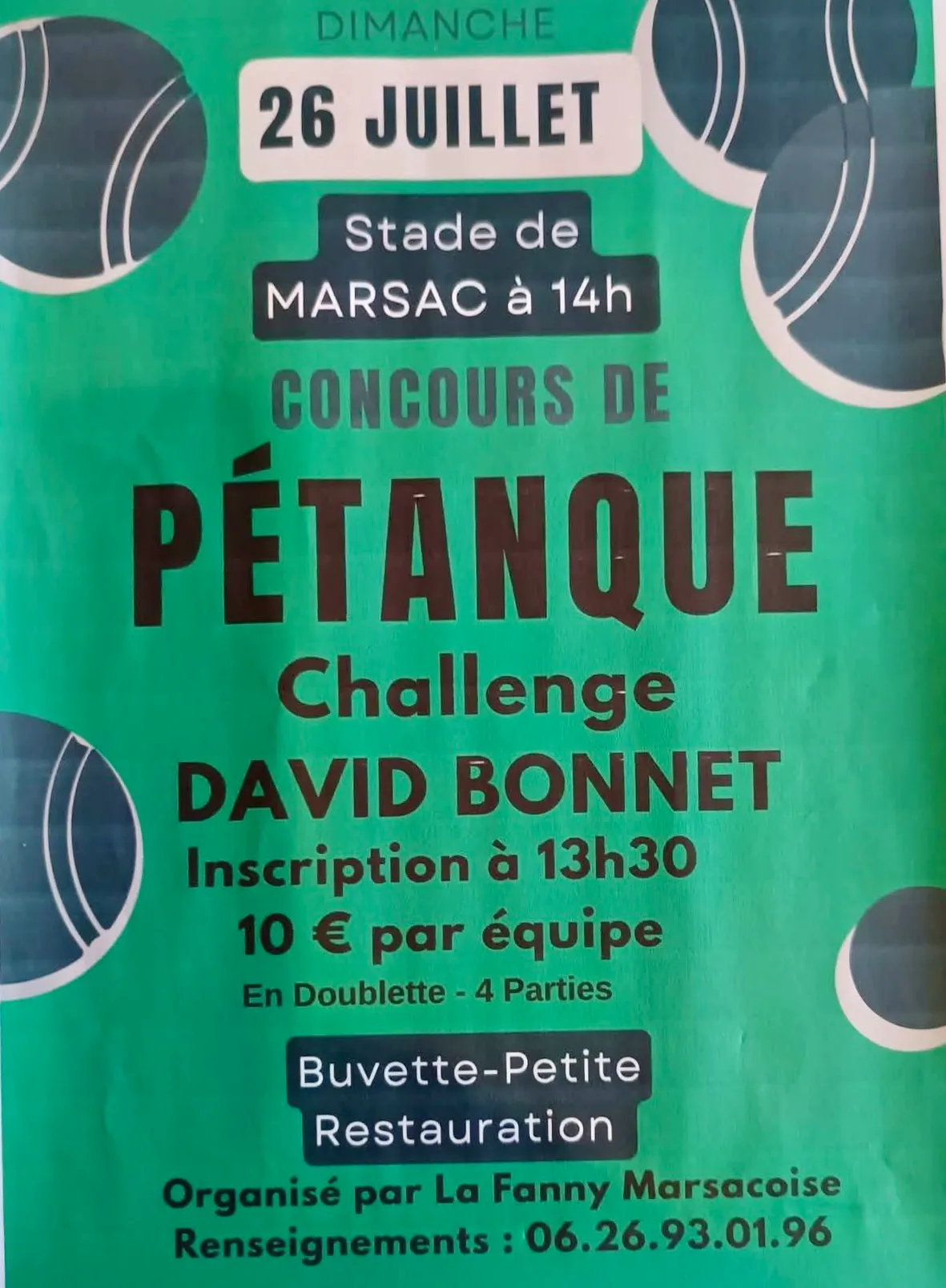 Concours de pétanque MARSAC