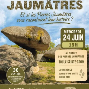 Conférence aux Pierres Jaumâtres TOULX-STE-CROIX