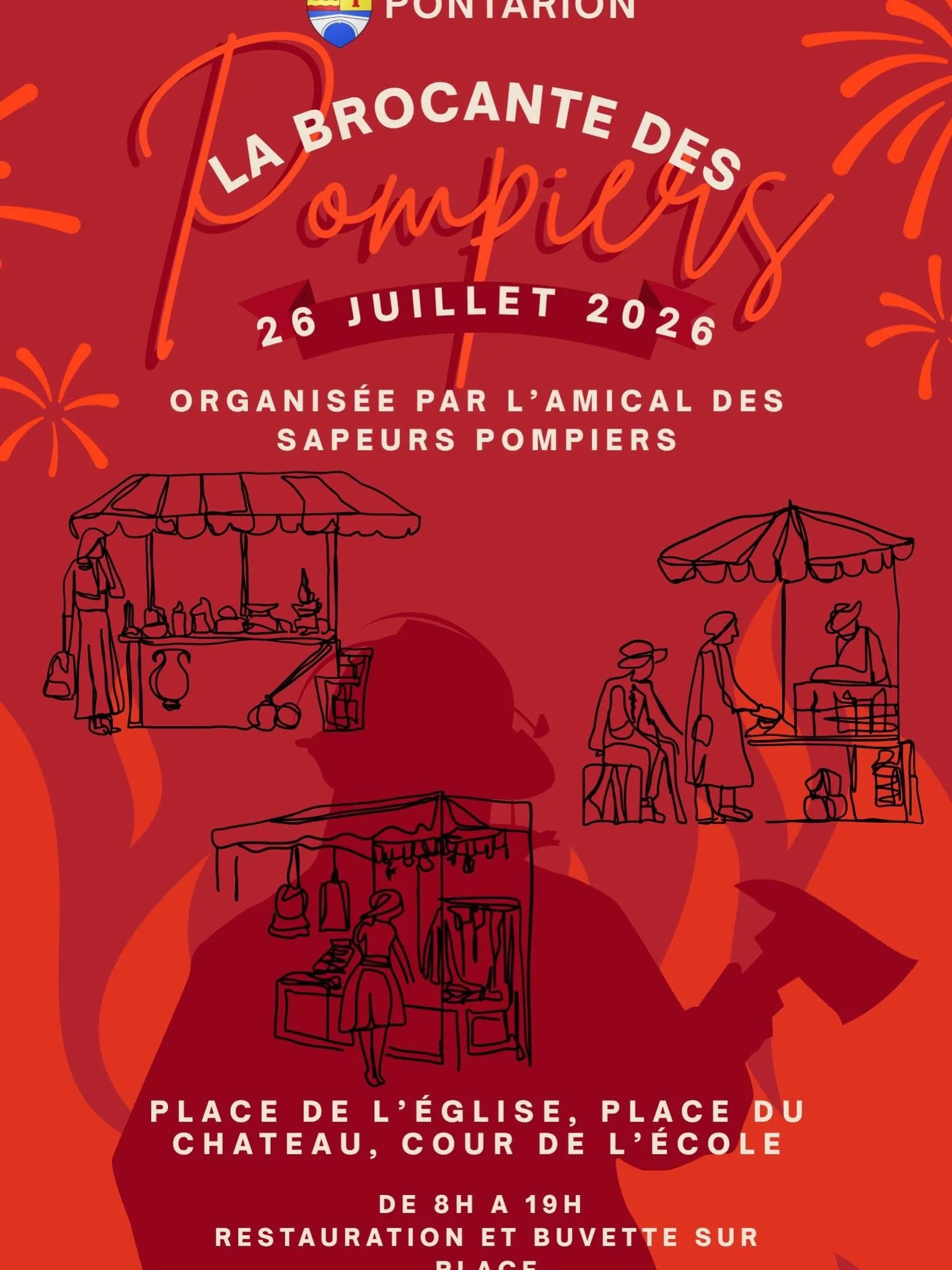 Brocante des pompiers PONTARION