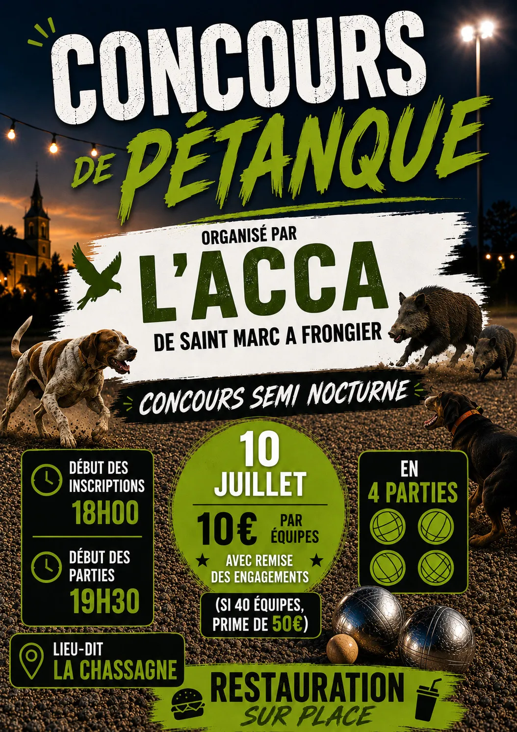 Concours De Petanque ST MARC A FRONGIER