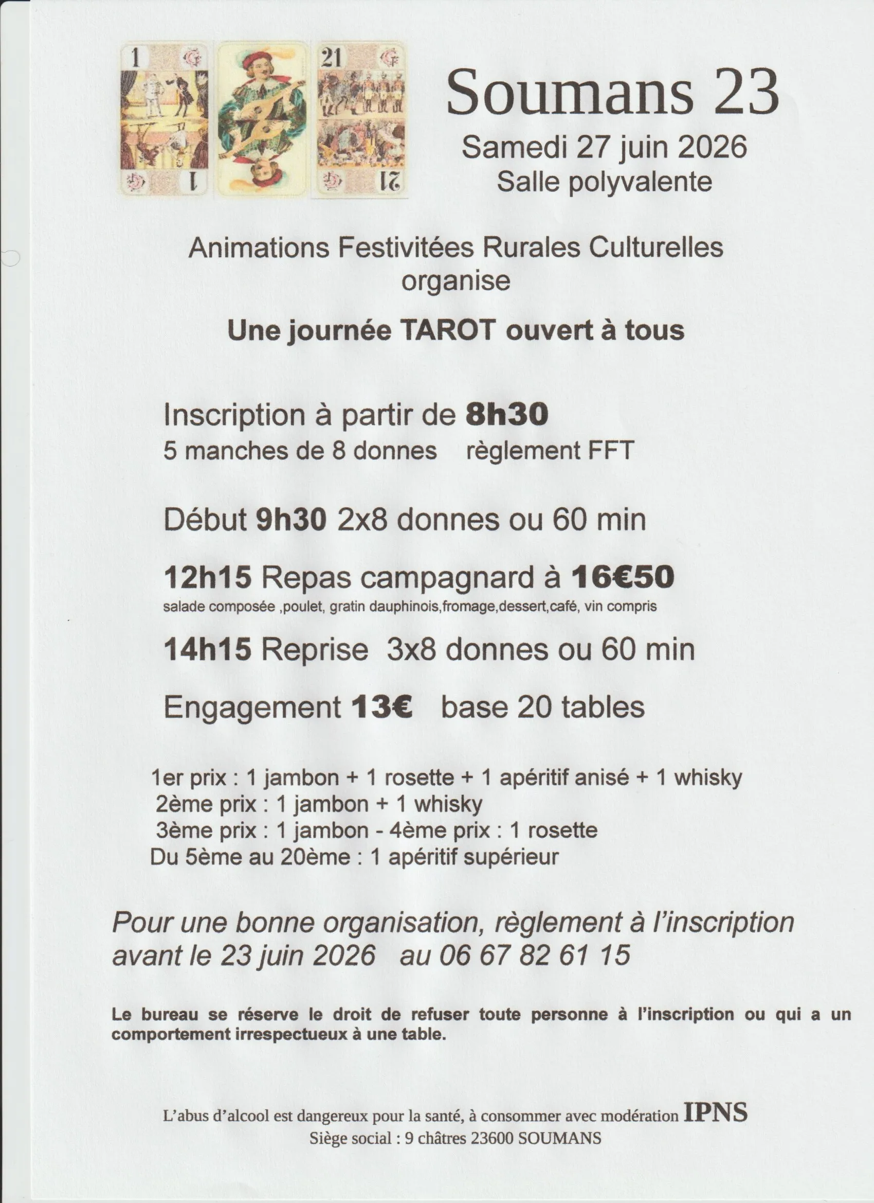 Concours De Tarot SOUMANS