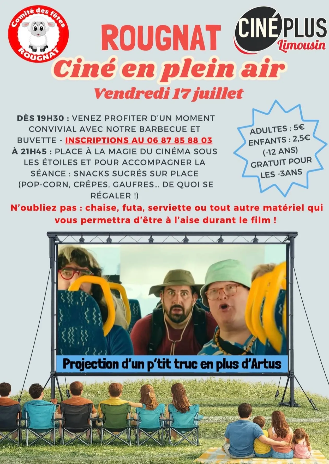 Cinéma en plein air ROUGNAT