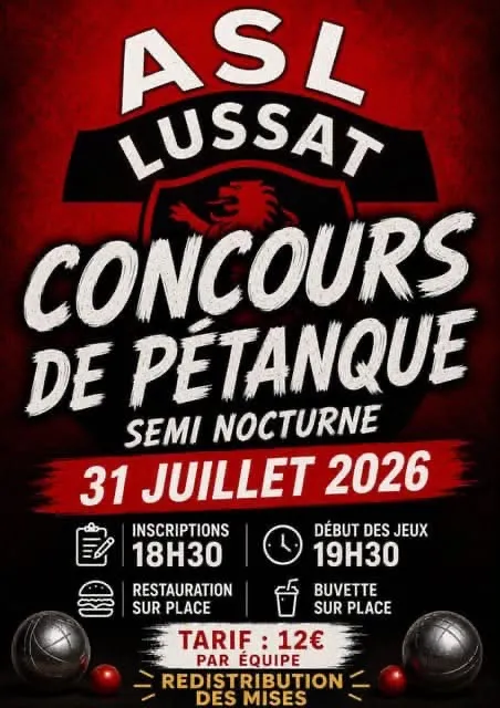 Concours de pétanque LUSSAT