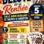 Concours de belote ST SULPICE LE GUERETOIS