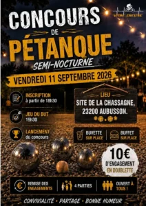 Concours de pétanque AUBUSSON
