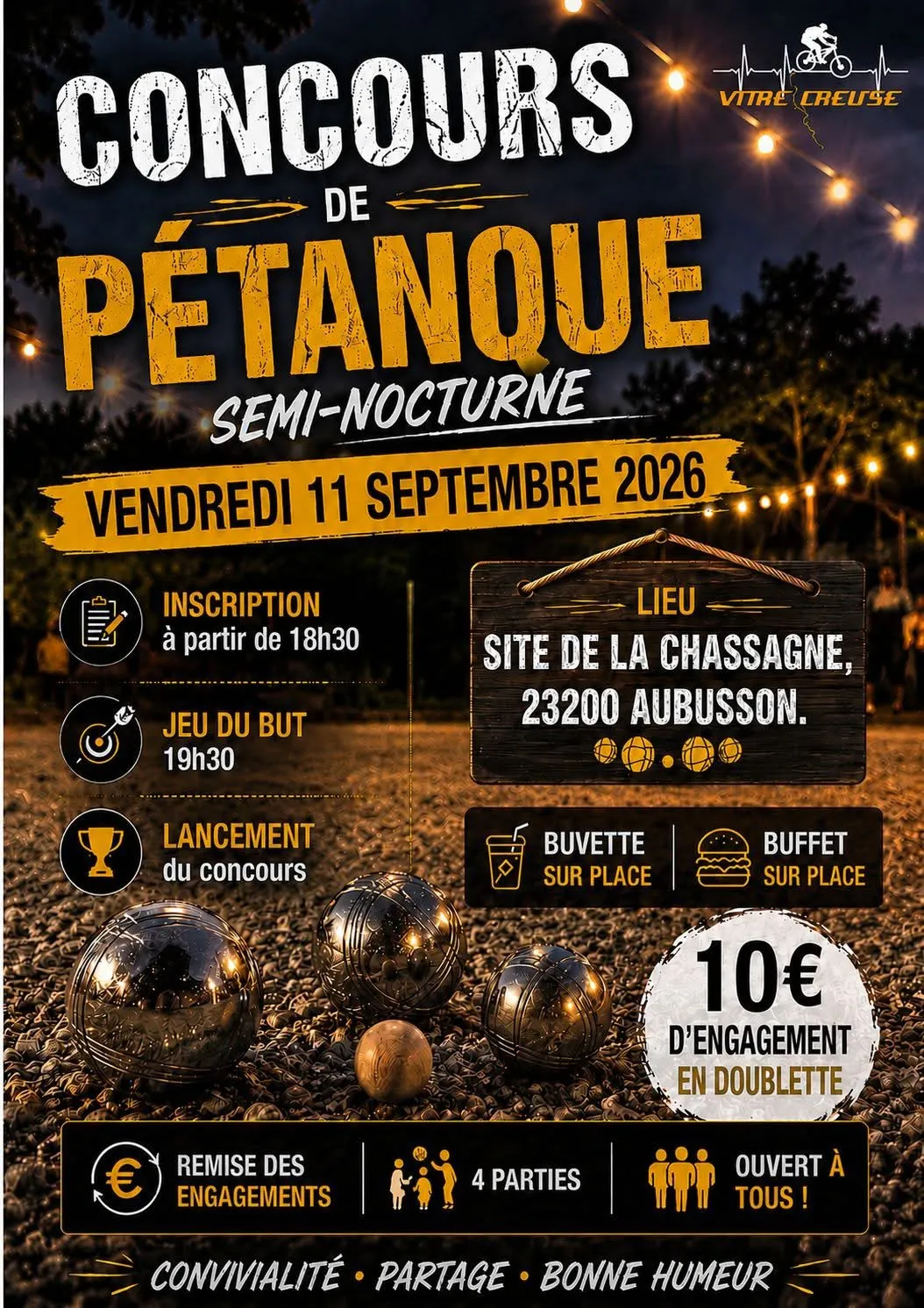 Concours de pétanque AUBUSSON