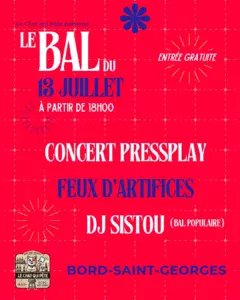 Bal Du 13 Juillet BORD SAINT GEORGES