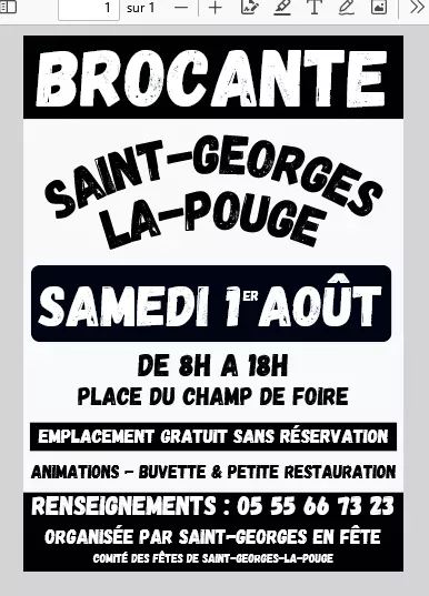 Brocante ST GEORGES LA POUGE