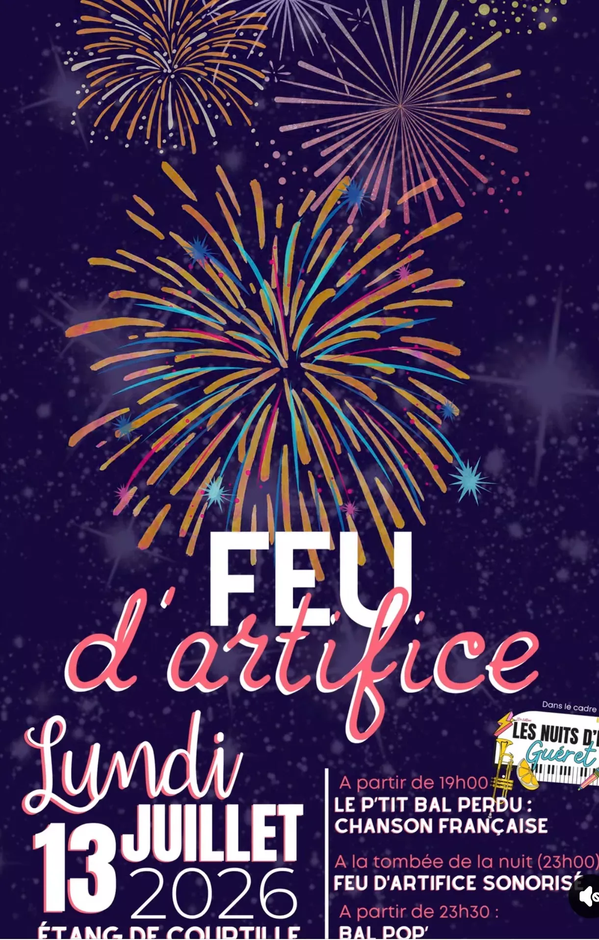 Feu d'artifice à Courtille GUERET
