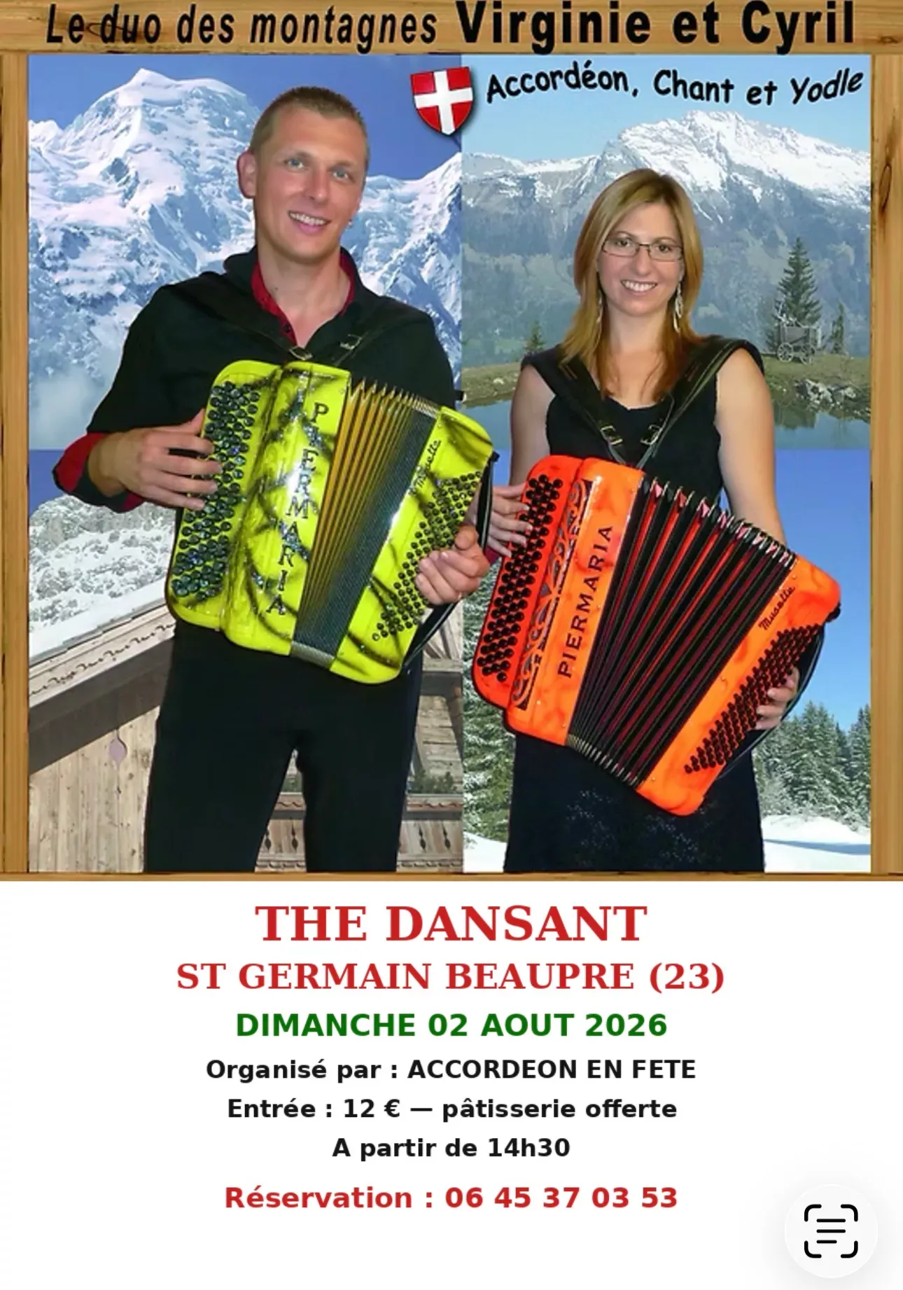 Thé dansant SAINT-GERMAIN-BEAUPRE