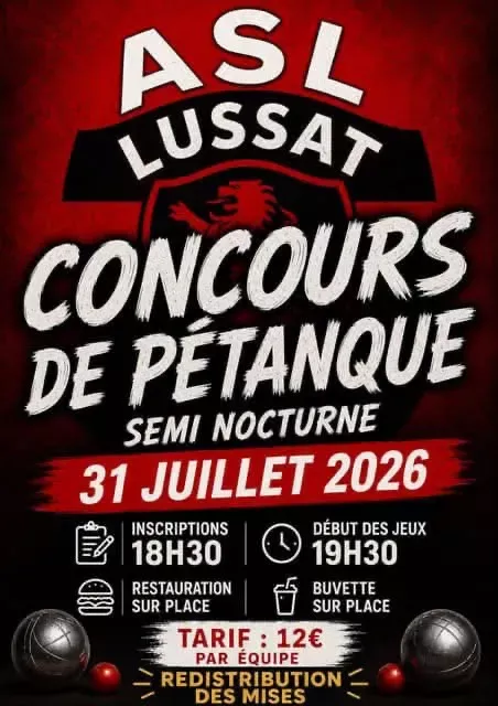 Concours de pétanque LUSSAT