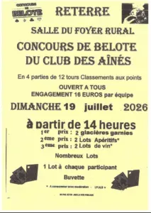 Concours de belote RETERRE