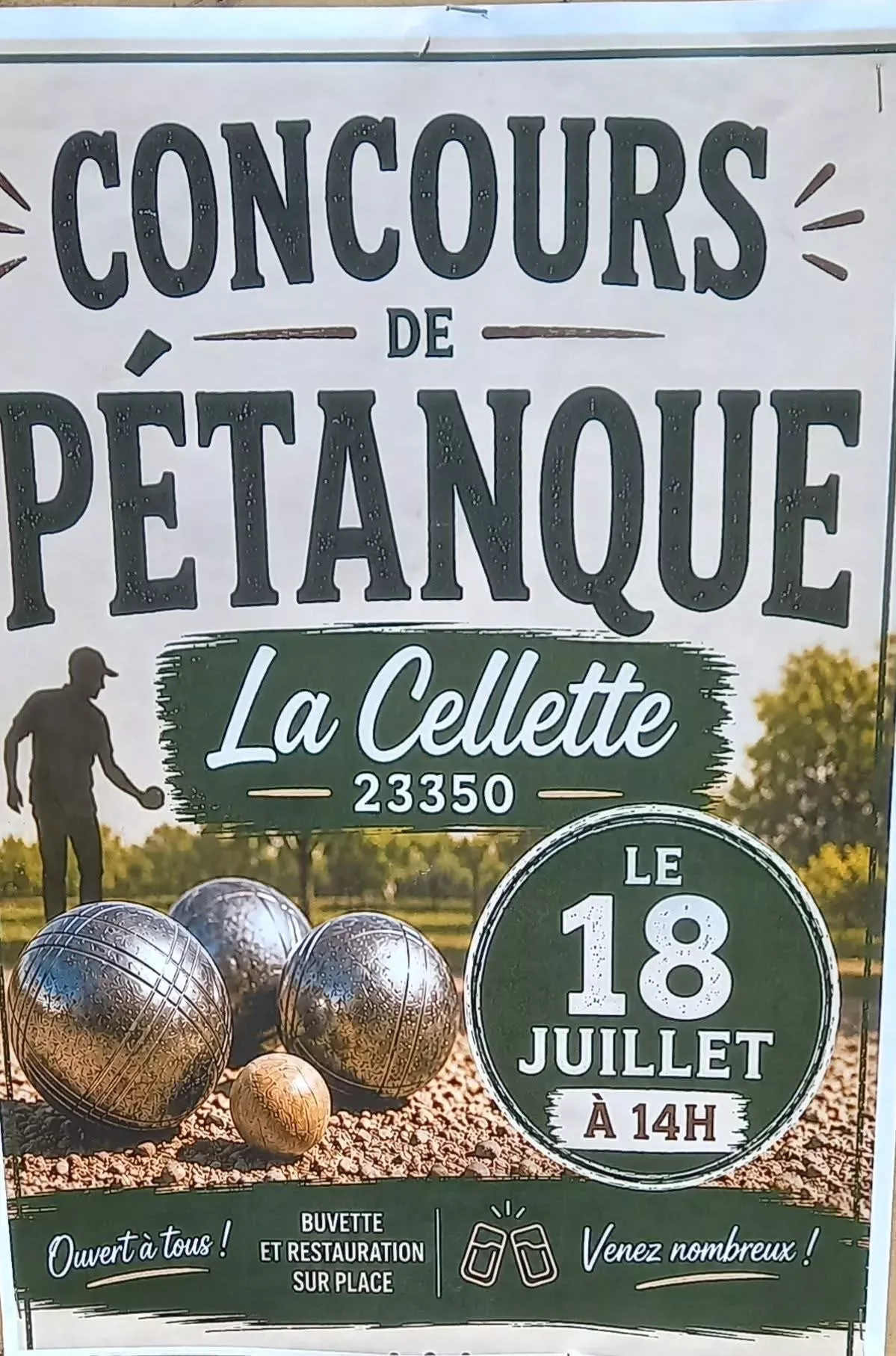 Concours de pétanque LA CELLETTE