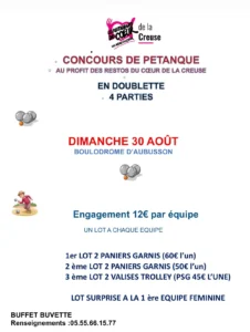 Concours de pétanque AUBUSSON