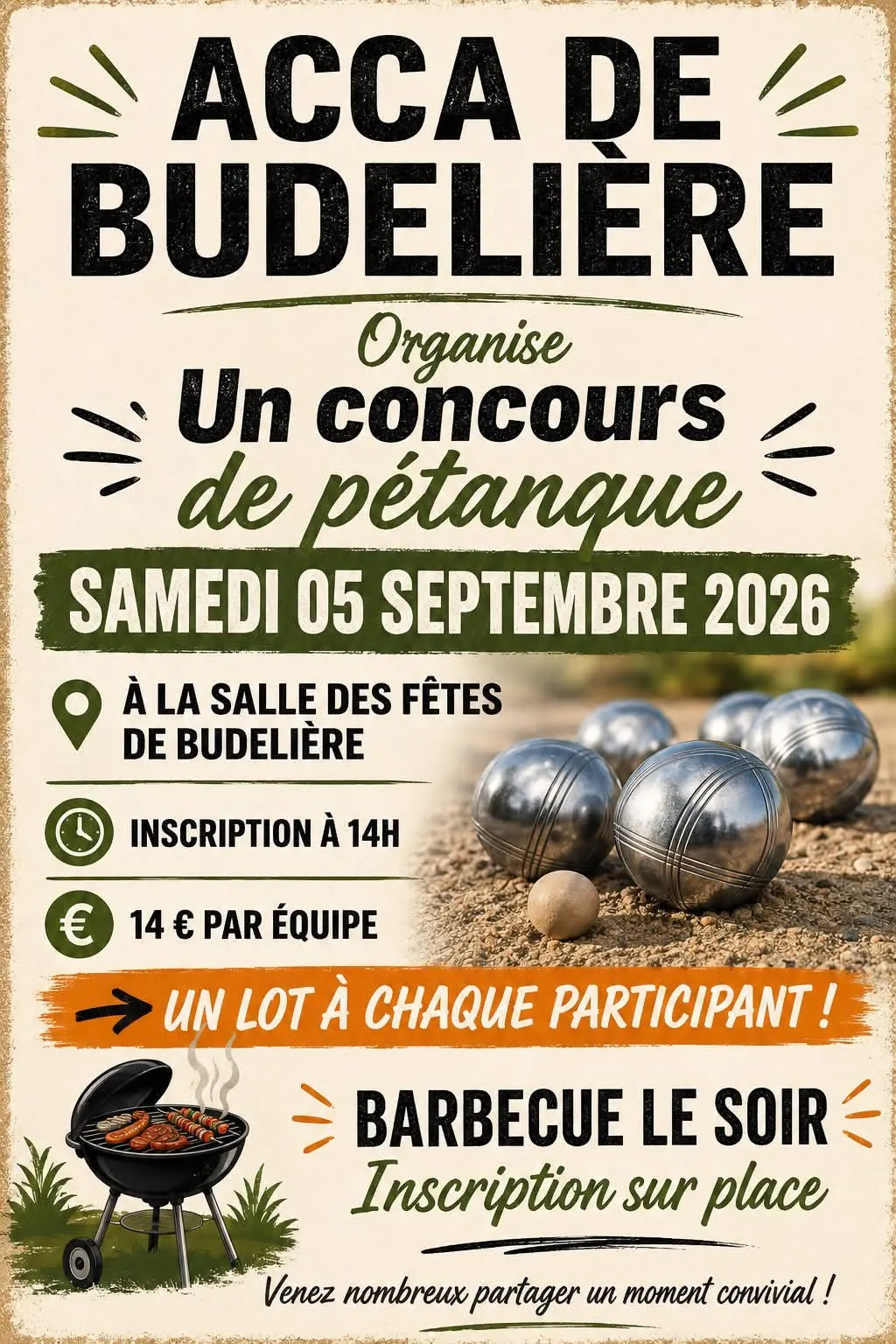 Concours de pétanque BUDELIERE