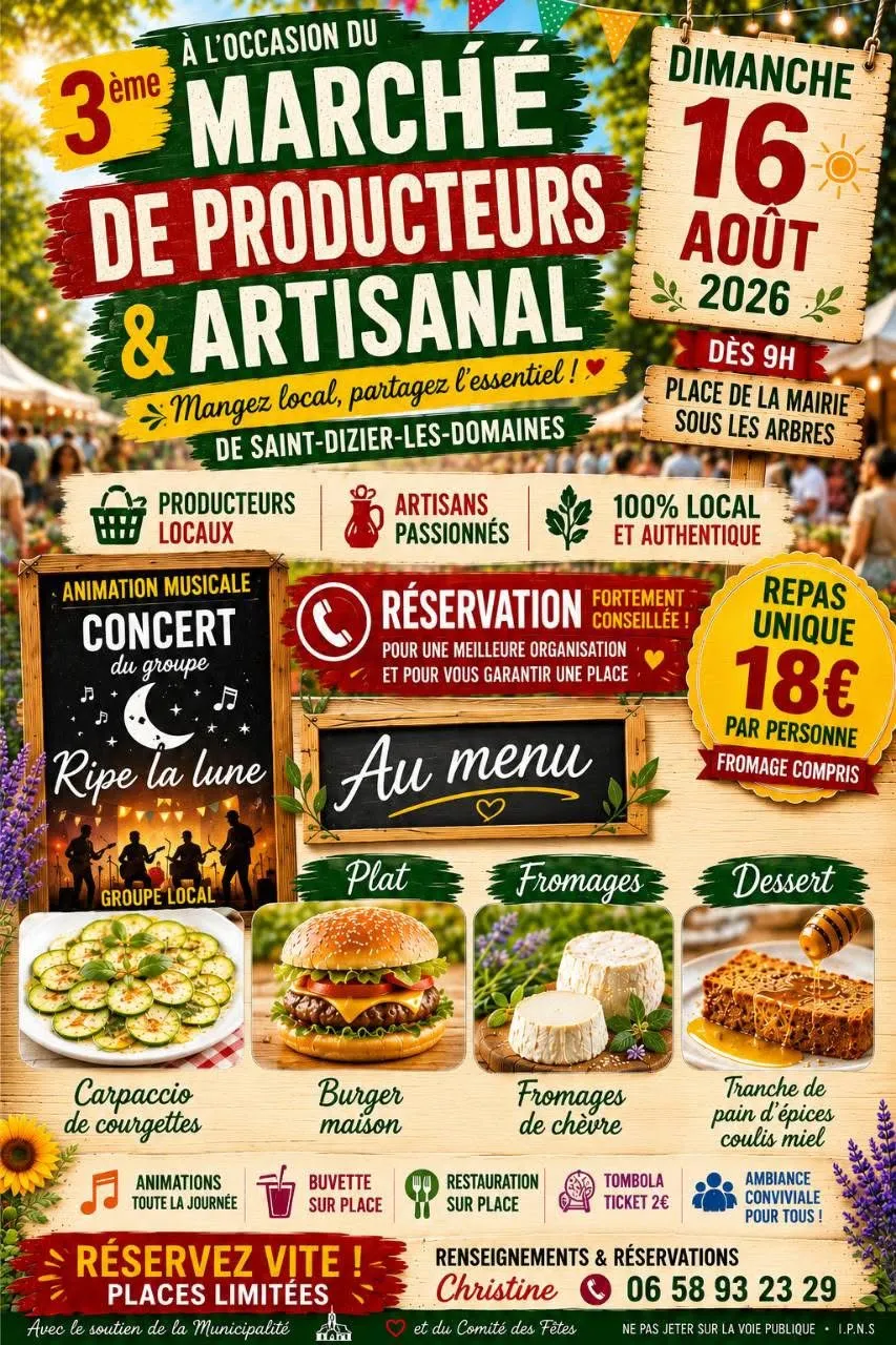 Marché de producteurs SAINT DIZIER LES DOMAINES