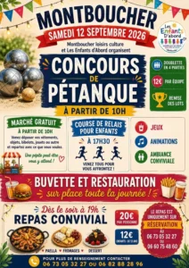 Concours de pétanque MONTBOUCHER
