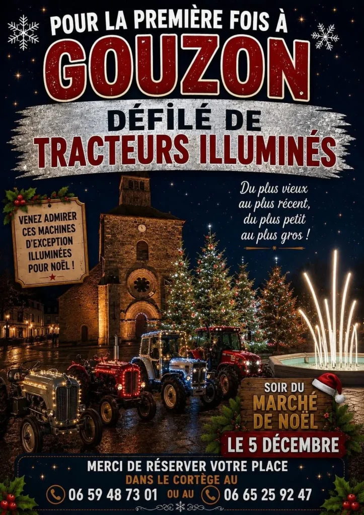 Défilé de tracteurs illuminés GOUZON