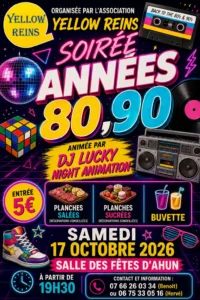 Soiree Annees 80 90 AHUN