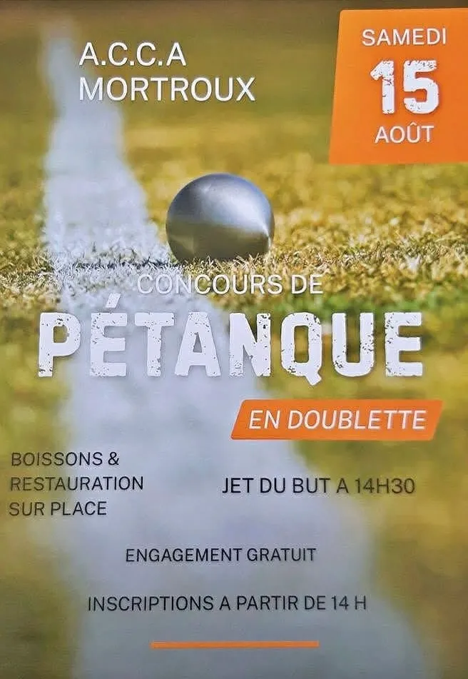 Concours de pétanque MORTROUX