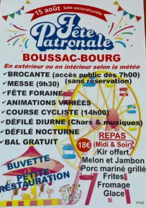 Fête patronale BOUSSAC-BOURG