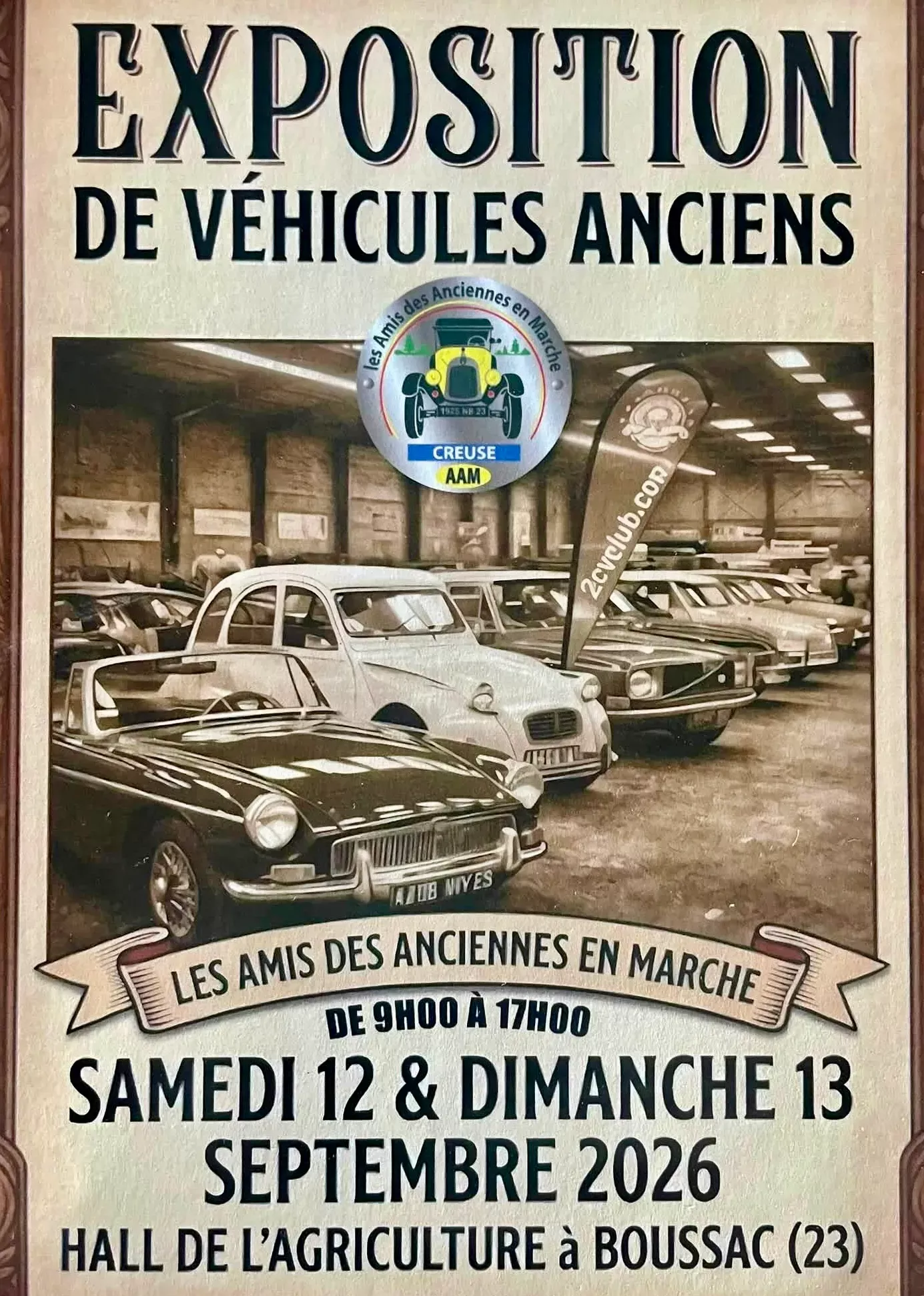 Exposition de voitures anciennes BOUSSAC