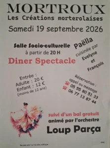 Diner spectacle MORTROUX