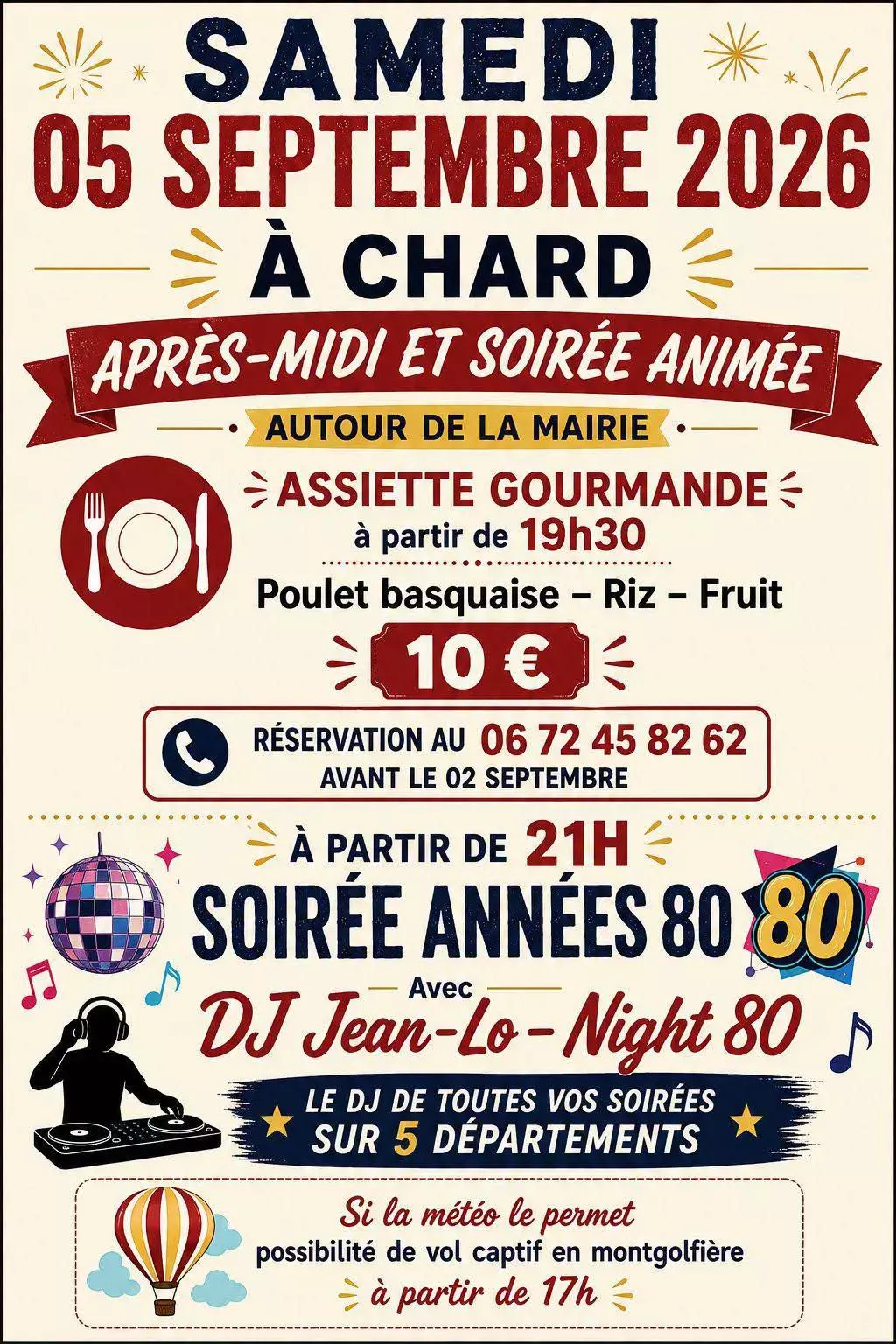 Soirée années 80 CHARD