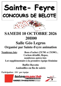 Concours de belote SAINTE-FEYRE