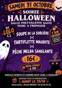 Soirée Halloween ST MARC A FRONGIER