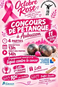 Concours de pétanque AUBUSSON
