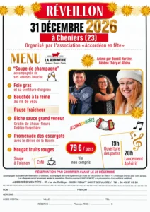 Réveillon du 31 décembre CHENIERS