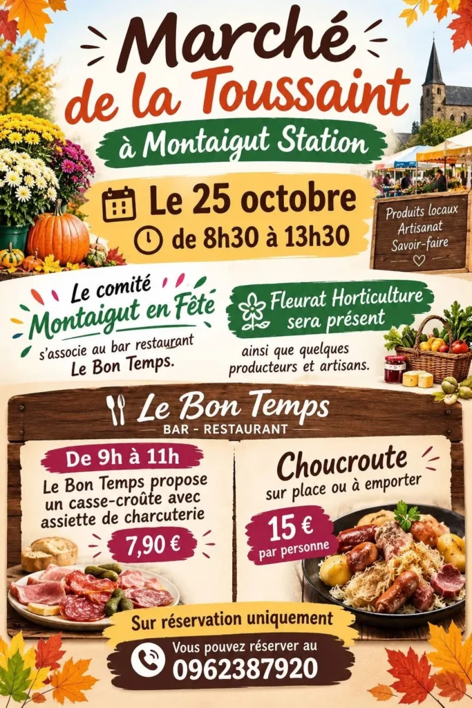 Marché de la Toussaint MONTAIGUT-STATION