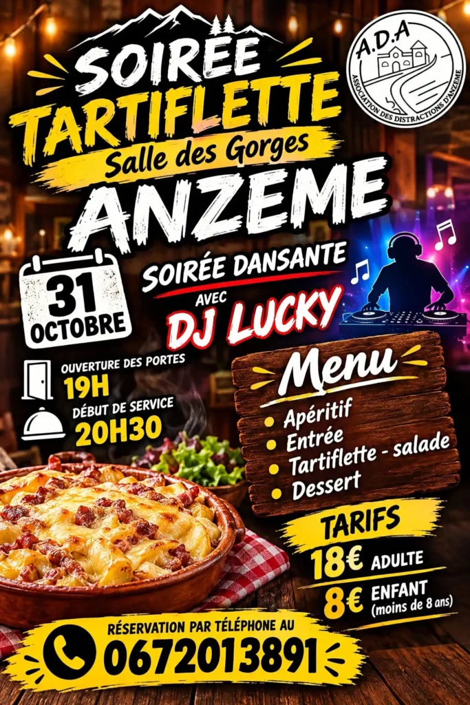 Soirée tartiflette ANZEME